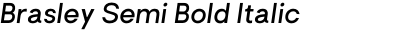 Brasley Semi Bold Italic